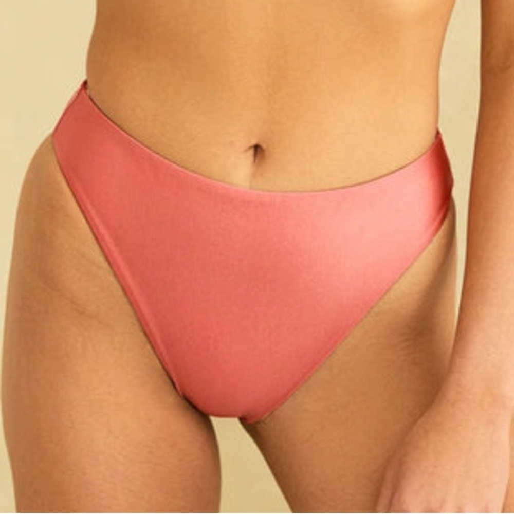 Dippin’ Daisy’s Seashore High Waist Dusty Rose Cheeky Bikini Bottom